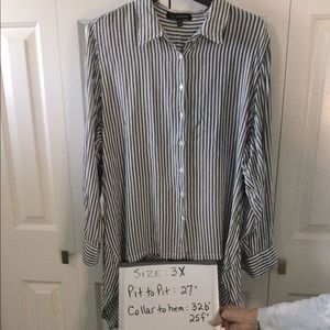 Max Studio+ High/low striped blouse